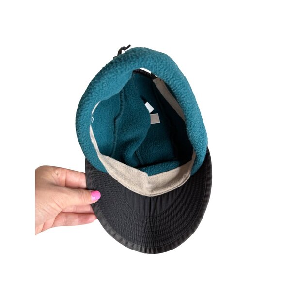 Vintage 90s EMS Teal Duckbill‎ Fleece Had S/M USA - Picture 5 of 7